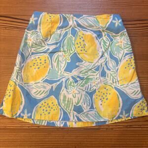 J. Bailey blue yellow lemon shorts girls mini skort SIZE 8